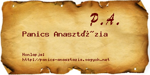 Panics Anasztázia névjegykártya